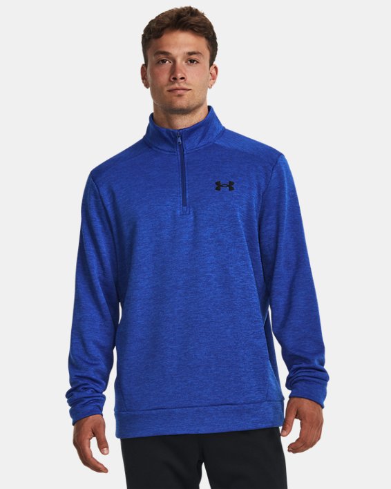 Men's Armour Fleece® Twist ¼ Zip, Blue, pdpMainDesktop image number 0